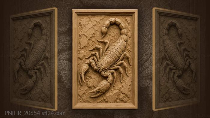 Scorpion claws and tail in patterns 3d STL model