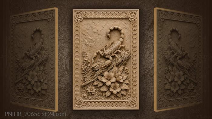 Scorpion and desert bloom beauty 3d STL model