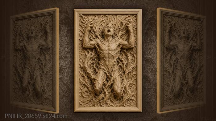 Tormented soul emerging from chaos 3d STL model