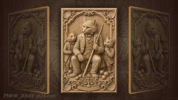 Red coat at billiards with scales 3d STL model