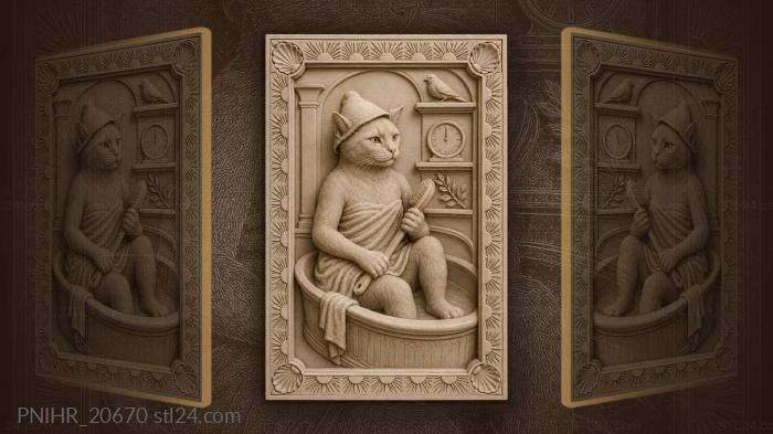 Scrub brush in a roman bath 3d STL model