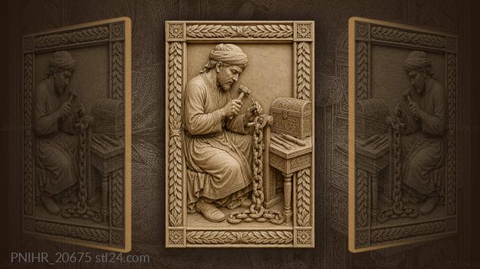 Artisan forging delicate ornamental chain 3d STL model
