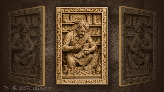 Bootmakers workshop quiet concentration detail 3d STL model