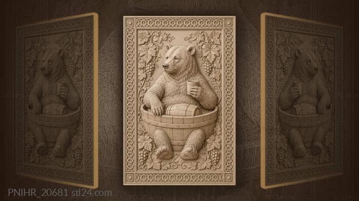 Sitting in a tub with a cup 3d STL model
