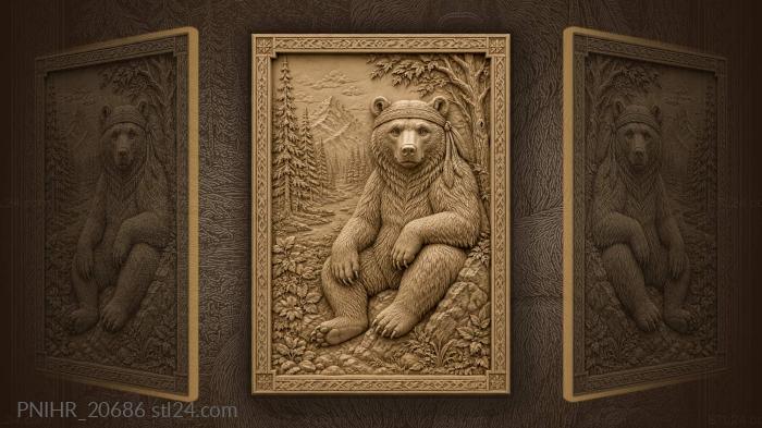 Flower band on the seated head 3d STL model