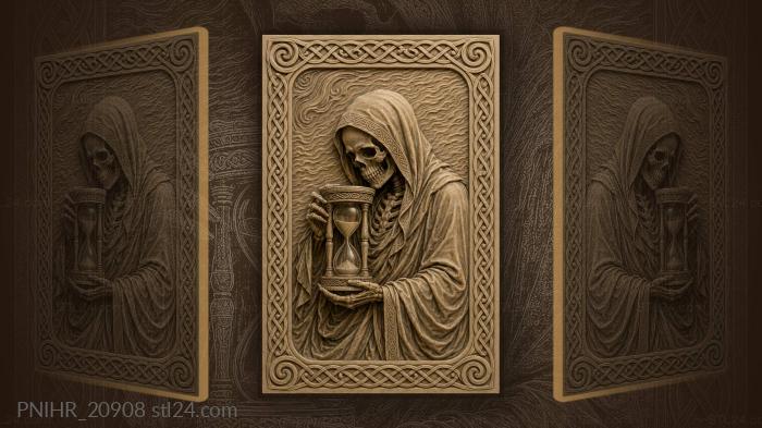 Bony hands holding the running sand 3d STL model