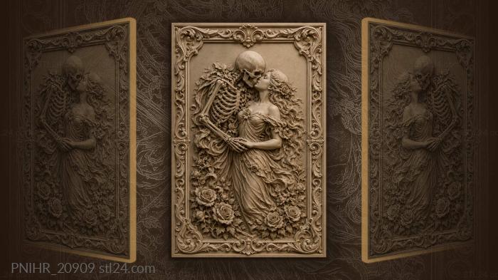 Embrace of death and roses 3d STL model