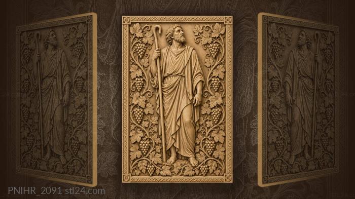 Shepherd with abundant grape harvest 3d STL model