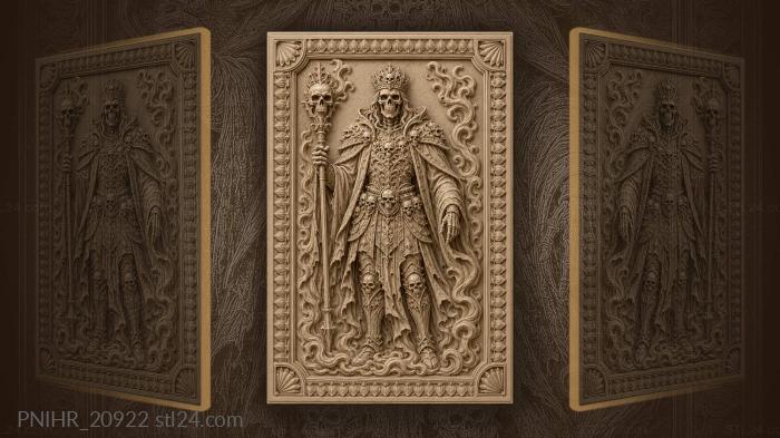 Death with skull staff and lotus 3d STL model