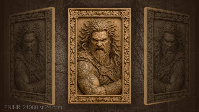 Tattooed arm of a snarling fighter 3d STL model