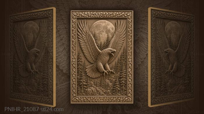 Eagle cry above the pines 3d STL model