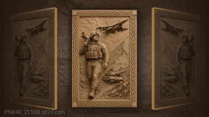 Launcher on shoulder below fighter jet 3d STL model
