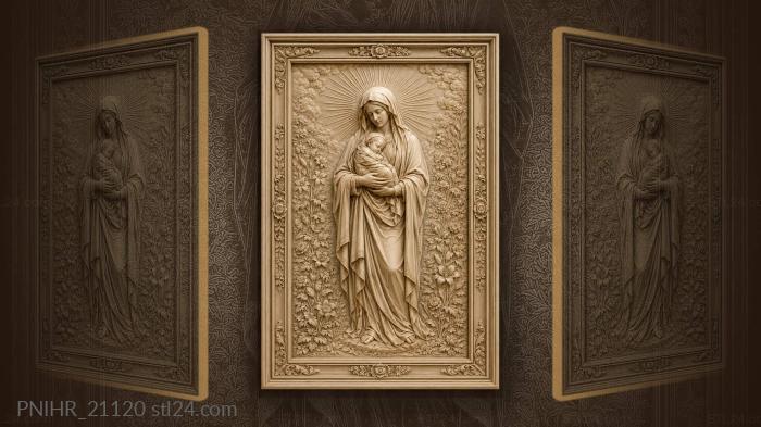 Sorrowful mother with a swaddled infant 3d STL model
