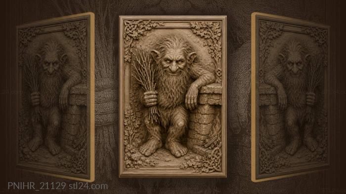 Forest spirit with cozy hearth 3d STL model
