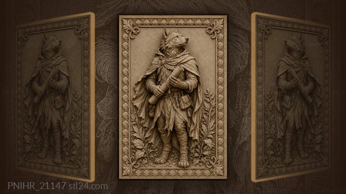 Wolf warrior with ancient knowledge 3d STL model