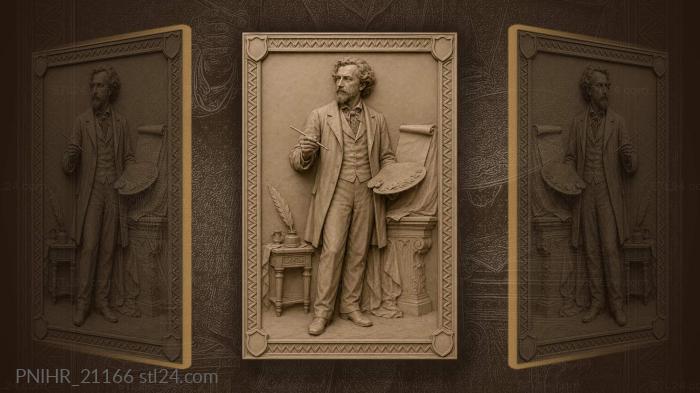 Repin the artist with tools 3d STL model