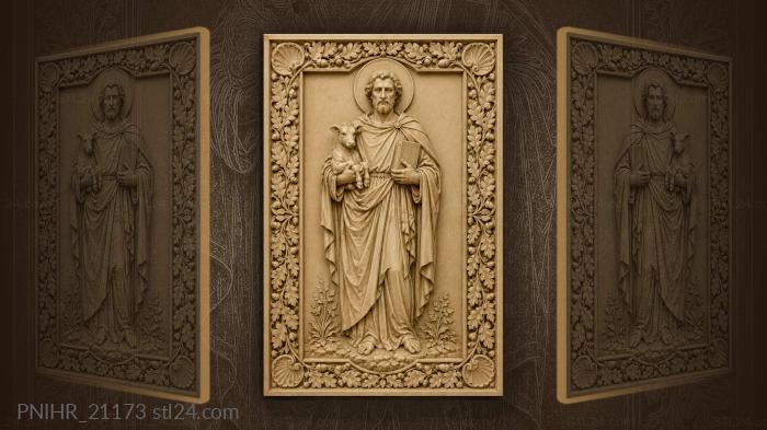 Saint Luke the Evangelist with calf and book 3d STL model