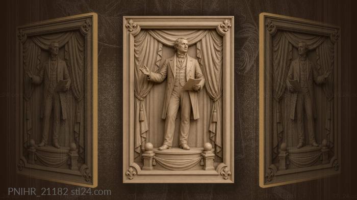 Daniel Webster speaking from the podium 3d STL model