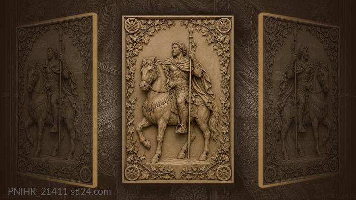 Upright spear amid ivy tendrils 3d STL model