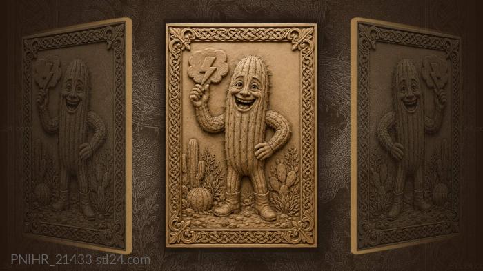 Cactus dream with lightning thoughts 3d STL model