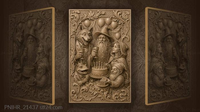 Magical birthday party fairytale friends 3d STL model