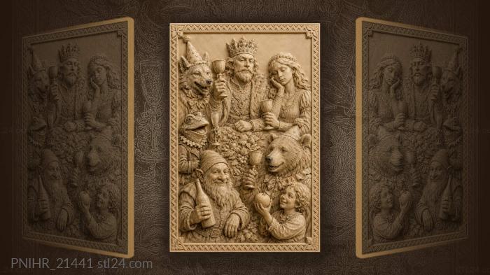 Fairytale feast with royal company 3d STL model