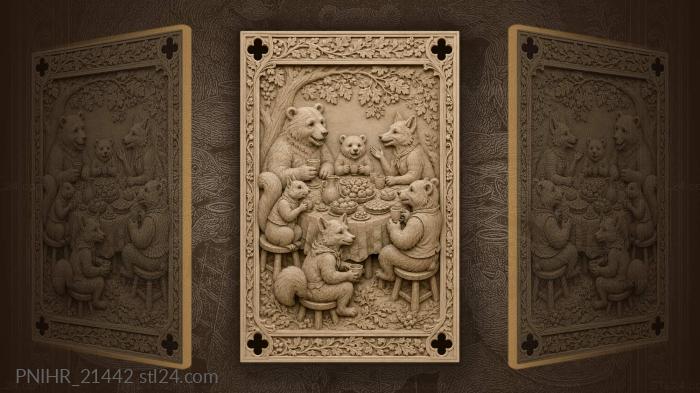 Forest feast friendly company gathering 3d STL model