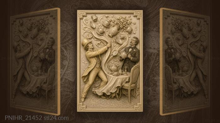 Floating teacups playful gentleman surprise 3d STL model