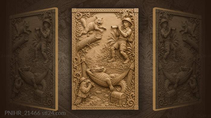 Cat leap telescope crocodile hammock 3d STL model