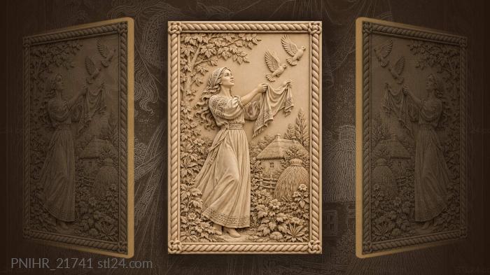 Releasing two birds from a cloth 3d STL model