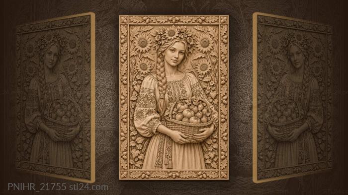 Basket of tomatoes and strawberries 3d STL model