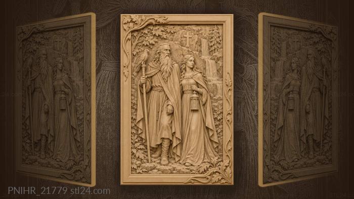 Old man and maiden by falls 3d STL model