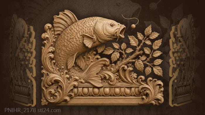 Powerful carp chasing tempting bait 3d STL model