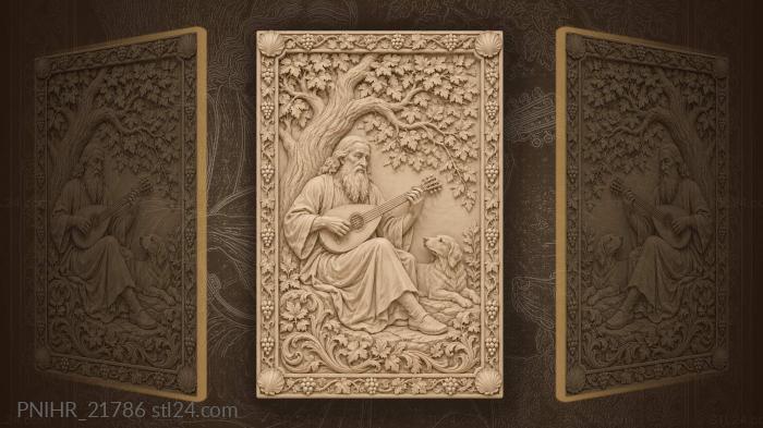 Musician beneath a spreading tree 3d STL model