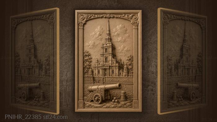 Fortress by the water edge 3d STL model