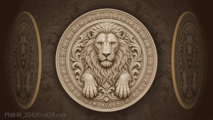 Paws laid over the circle edge 3d STL model