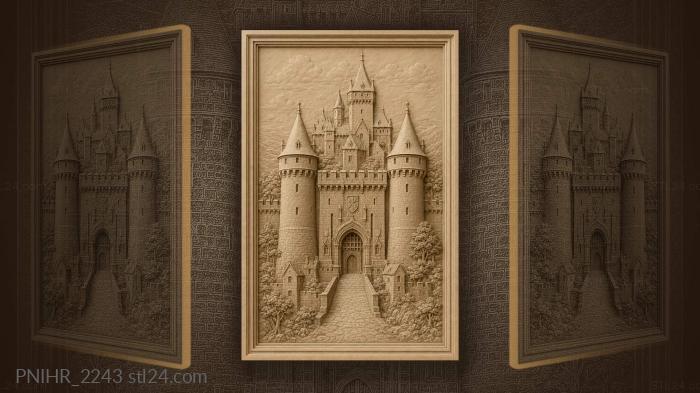 Medieval castle gatehouse strong defense 3d STL model