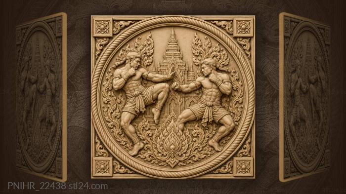 Martial arts duel temple background 3d STL model