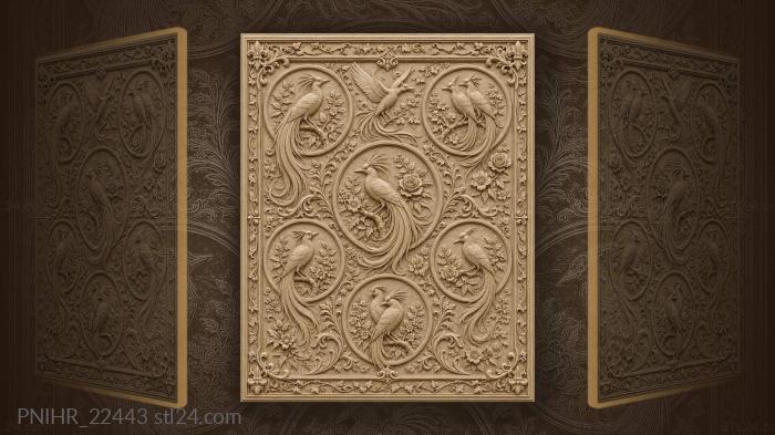 Paradise birds among lush blooms 3d STL model
