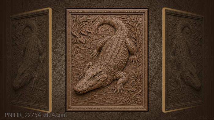 Crocodile head powerful ancient reptile 3d STL model