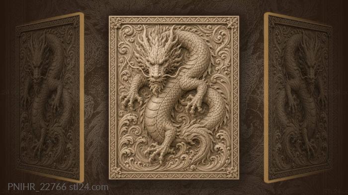 Dragon coils around ancient barrel 3d STL model