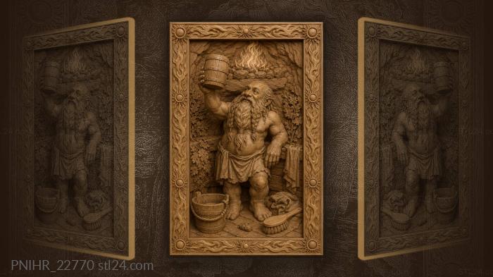 Dwarf cheers with barrel bonfire 3d STL model