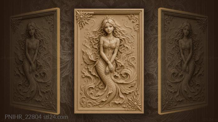Fish princess with flowing fins 3d STL model