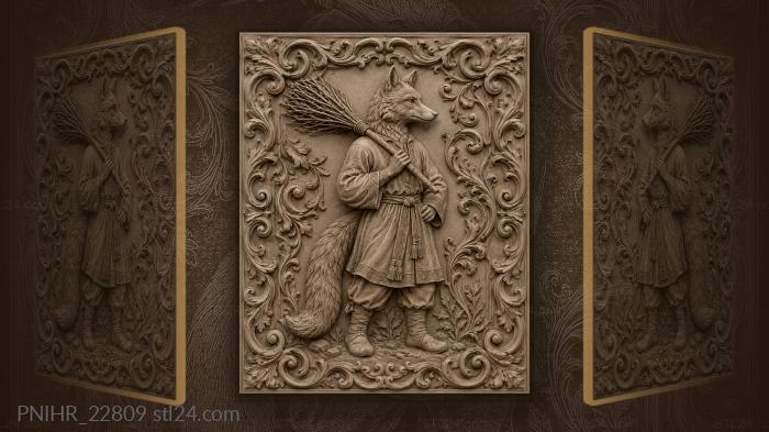 Birch broom over the shoulder 3d STL model