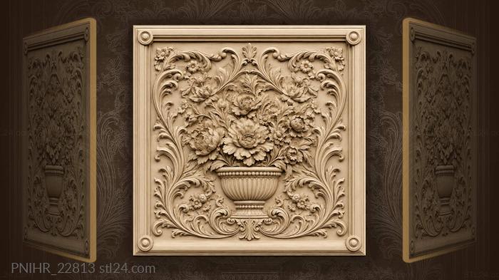 Plain field with corner discs 3d STL model