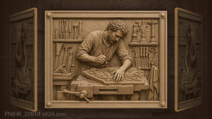 Artisan’s workshop tools and details 3d STL model