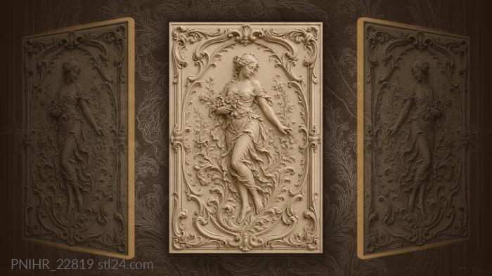 Acanthus leaves baroque floral ornament 3d STL model