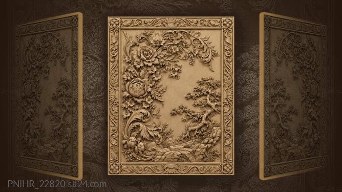 Sunburst band with acanthus scrolls 3d STL model