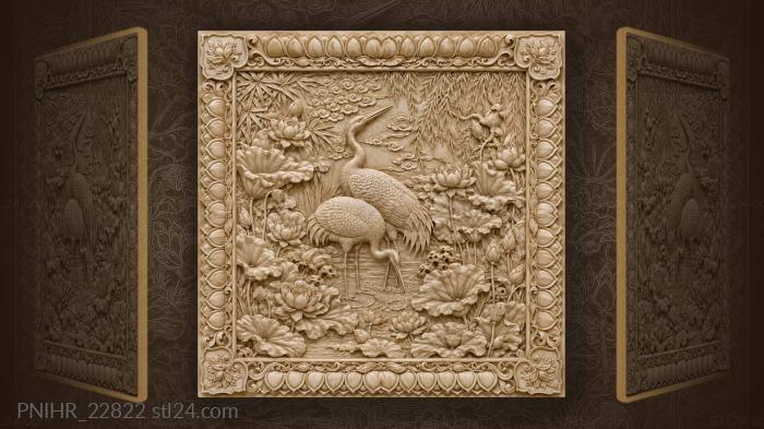 Lotus petals corner shield asymmetry 3d STL model