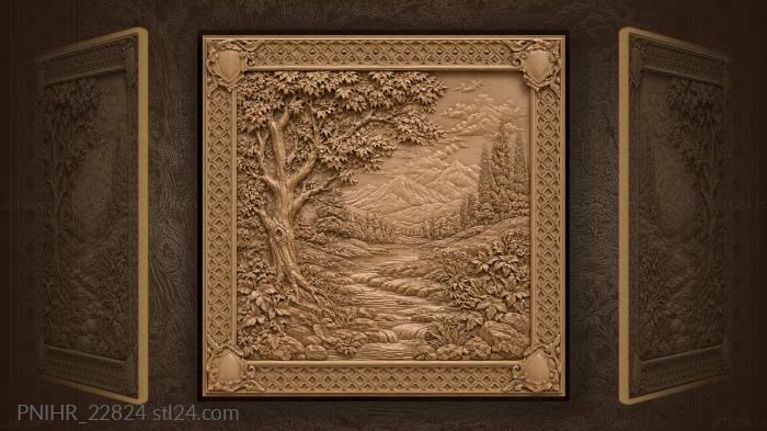 Diamond border with shield corners 3d STL model